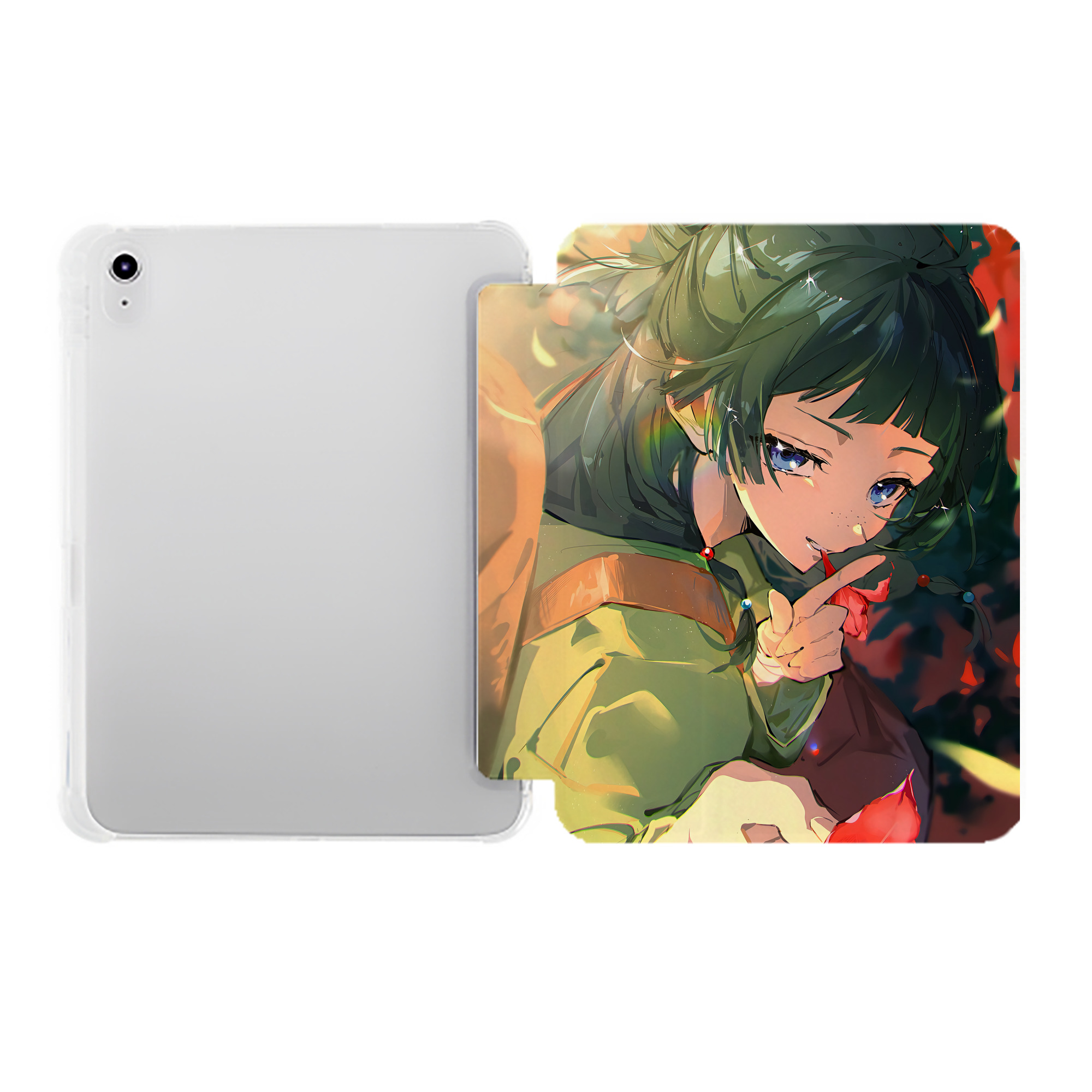 （画像用） 薬屋のひとりごと The Apothecary Diaries IPad ケース ペン収納付き 三つ折りスタンド PUレザー×シリコン 対応機種9.5/10.5/10.9インチ